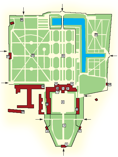 Mapa rezydencji Branickich.