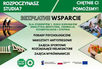 Link: Bezpłatne wsparcie dla studentów – ruszają działania projektu STOP DROP w nowym roku akademickim!