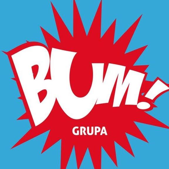 Logotyp Grupy BUM, czyli Sekcji Kulturalnej Samorządu Studentów Uniwersytetu Medycznego w Białymstoku.